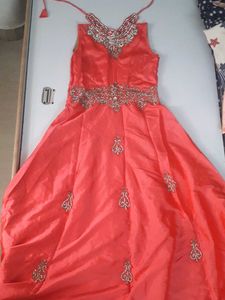 Ethnic Gowns Light Reddish Colour
