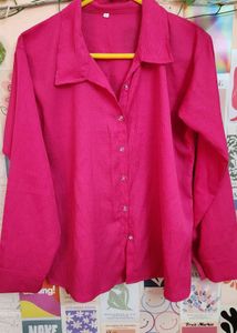Pink Button-Down Top