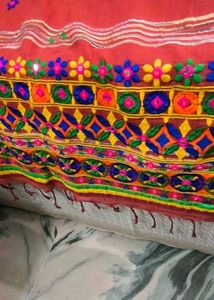 Resham Guti Mirror Work Cotton Saree