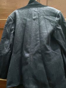 Navy Blue Double-Breasted Blazer
