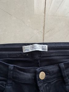 Zara Trafaluc Skinny Jeans, dark blue, low rise