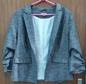 H&amp;M Ruched Sleeve Blazer