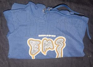 Blue Graphic Print Hoodie