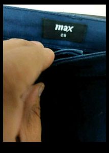 MAX Navy Blue Slim Fit Cotton Jeans