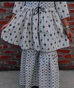 Front Slit Frock And Sharara Outfit Dress