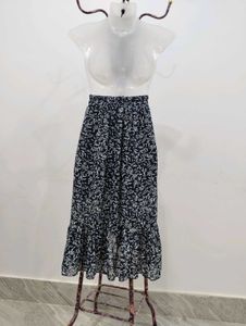 Floral Print Midi Skirt