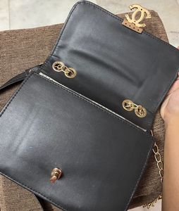 Black Quilted Gold Chain Bag