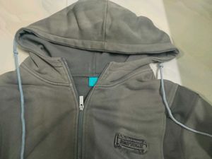 Gray Full-Zip Hoodie