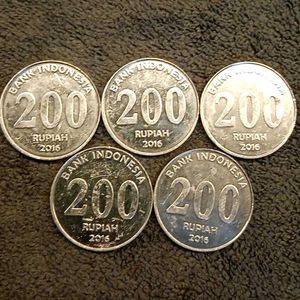 2016 UNC Condition Indonesian 200 Rupiah Coins