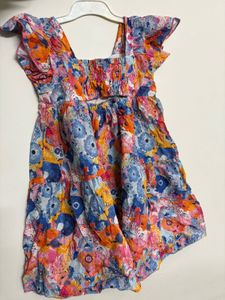 Floral Print Girls Dress for 4-6 year girl