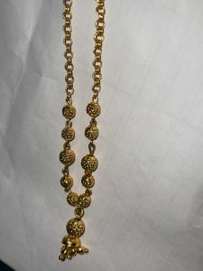 Gold Beaded Charm Necklace