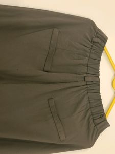 Korean Style High-Rise Grey Trousers