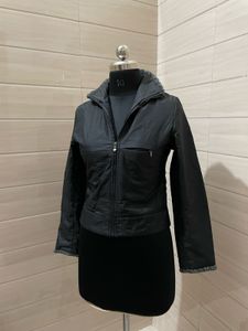 y2k vintage  fitted crop black jacket