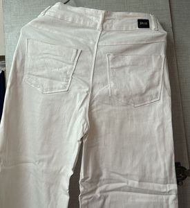 White Straight Fit Jeans