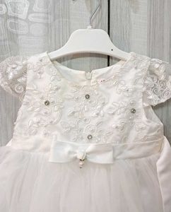 Elegant White Embroidered Frock