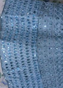 Elegant Blue Printed Lhenga