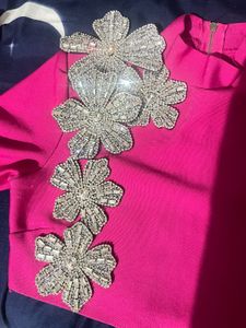 Amazing Viral Pink Rhinestone Co-ord Set