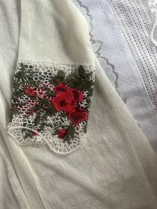 Beautiful Stretchable Shrug With Crochet Lace