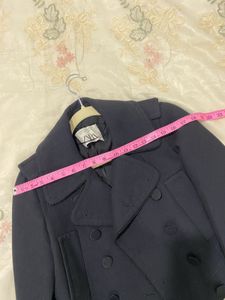 Zara Double Breasted Wool Blend Coat