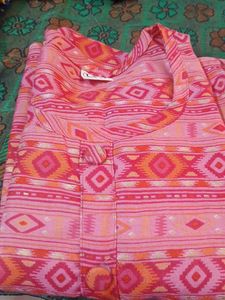 Pink Printed Kurta Set