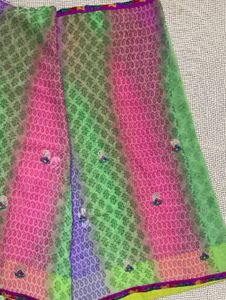 Colorful Embroidered Saree
