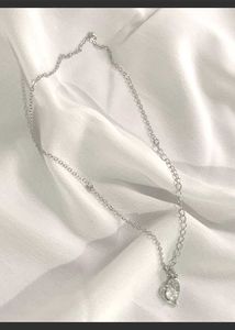 Exquisite Silver Heart Pendant Chain