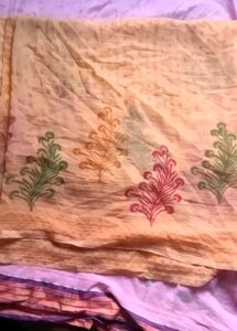 Beautiful Saree With Flowers Design