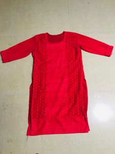 Red Long Sleeve Tunic