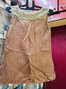 Brown Sleeveless Top