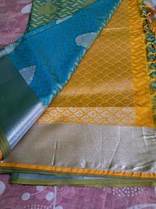 Embossed Pattu Saree