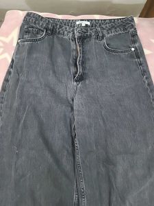 charcoal Wide Leg Jeans