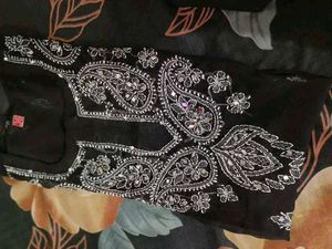 Black Chikankari Suit