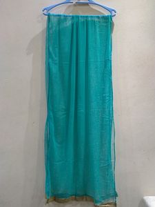 Sea Green Anarkali Dress (Soft Net &amp; Silk Fabric)