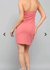 Coral Halter Bodycon Dress