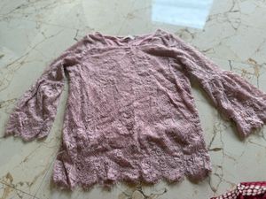 Pink Lace Top - Size M
