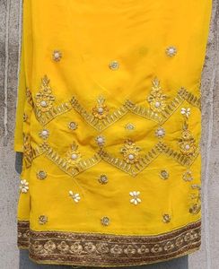 Yellow  Saree