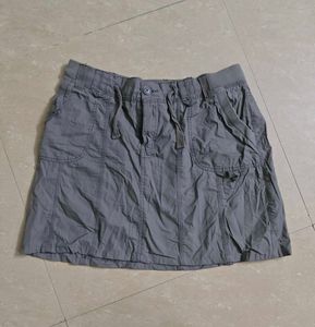 Casual Gray Mini Skirt