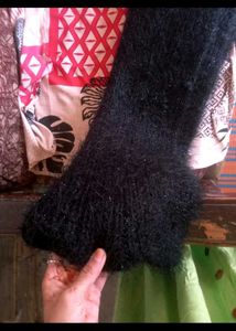 Fluffy Black showl (scarf) 🥵 warm for winter