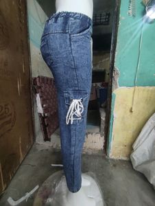 Girls Pants Digine Deinam Pants Side Pocket Digine