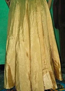 Girls Beautiful Long Golden And Red Skirts.