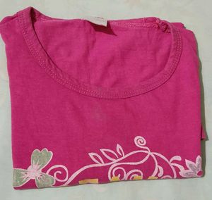 Cute Girls&#39; Pink T-Shirt