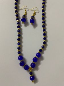 Pink Beaded Necklace &amp; Earring Set