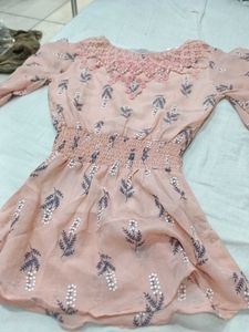 Peach Floral Top 3pc Combo