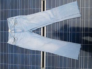 Light Wash Raw Hem Jeans