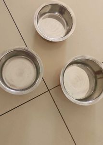 3 Unused Copper Bottom Vessel With Lid