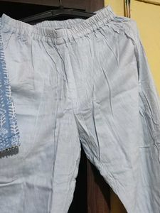 Blue Printed Kurta Set