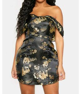 5.24.11 SEXY BLACK GOLDEN BODYCON DRESS