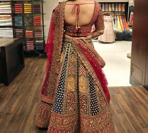 zariwork velvet Bridal Lehenga Choli [Brand New]