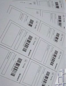 100 Piece B/W Non Sticky Shipping Labels