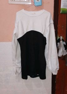 Two-Tone Long Sleeve Top
